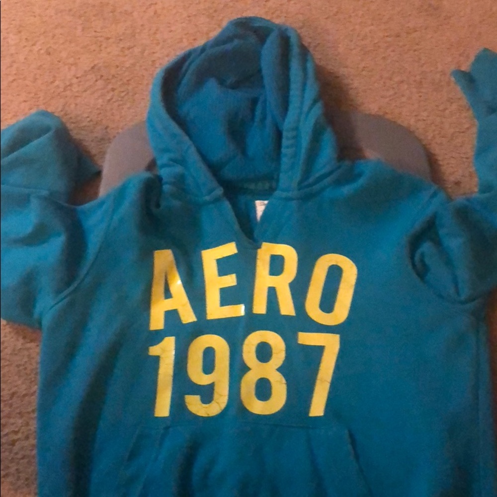 Blue hoodie